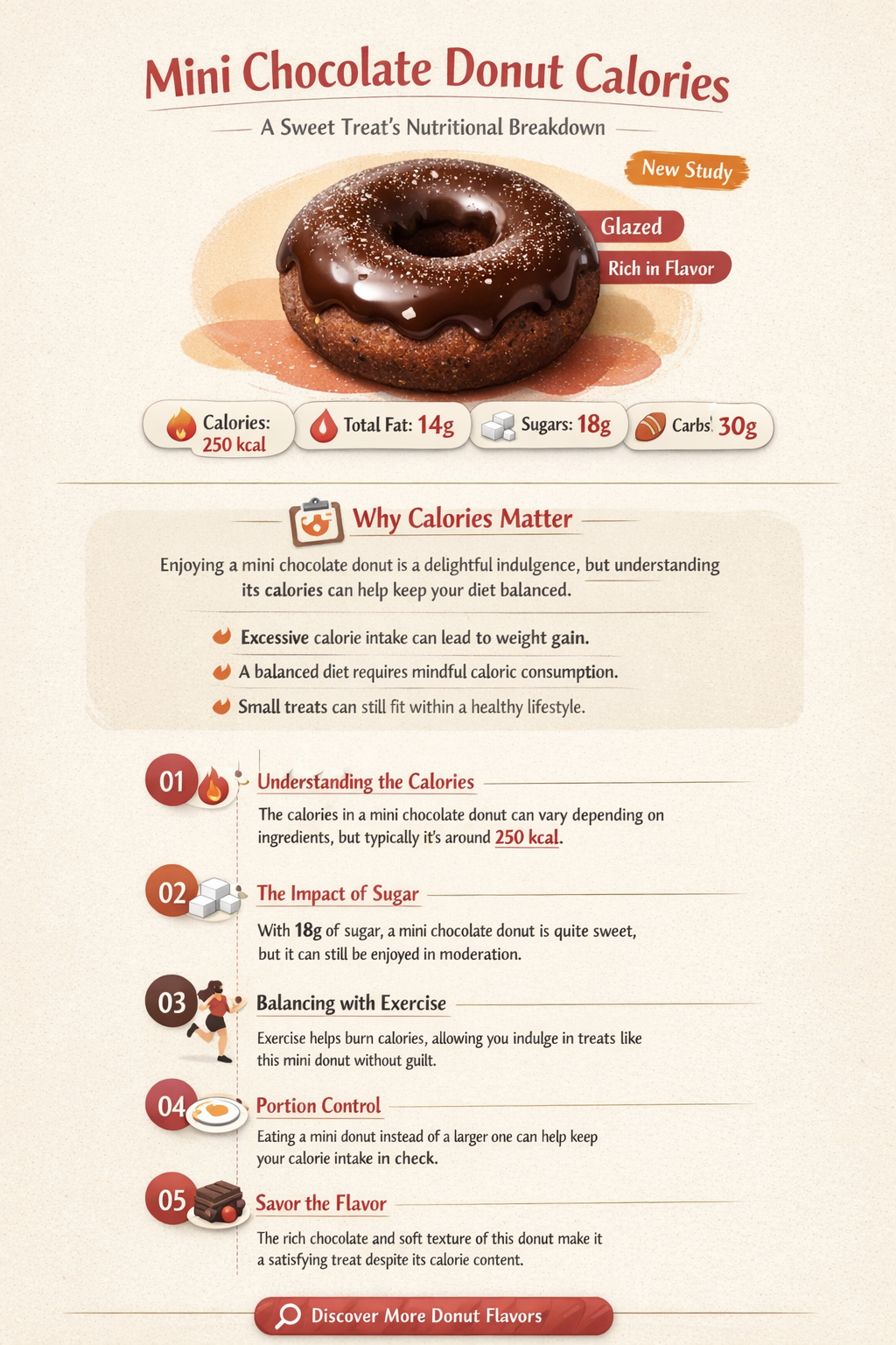 how many calories in a mini chocolate donut
