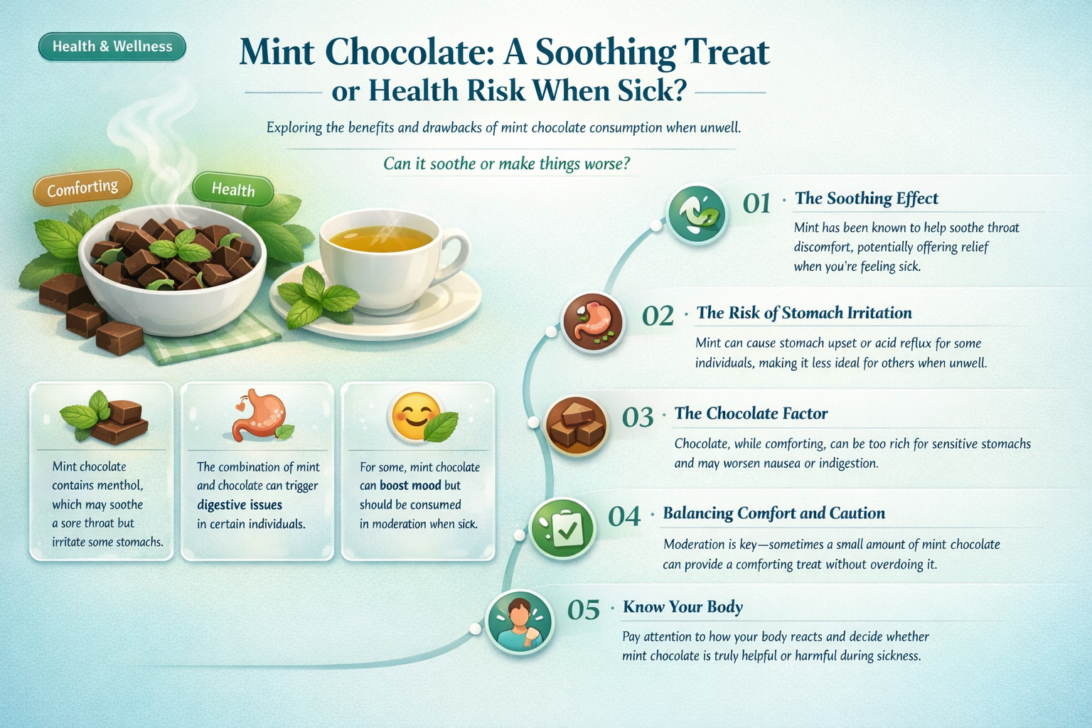 is mint chocolate good for you when sick