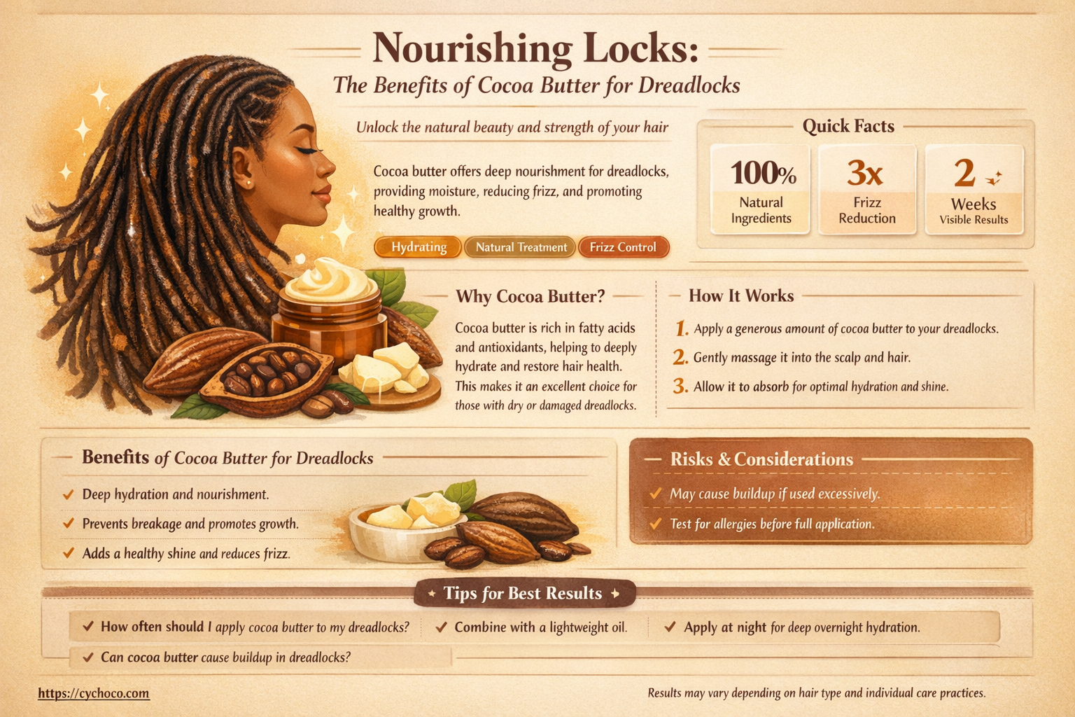 can i use cocoa butter to lock my dreads