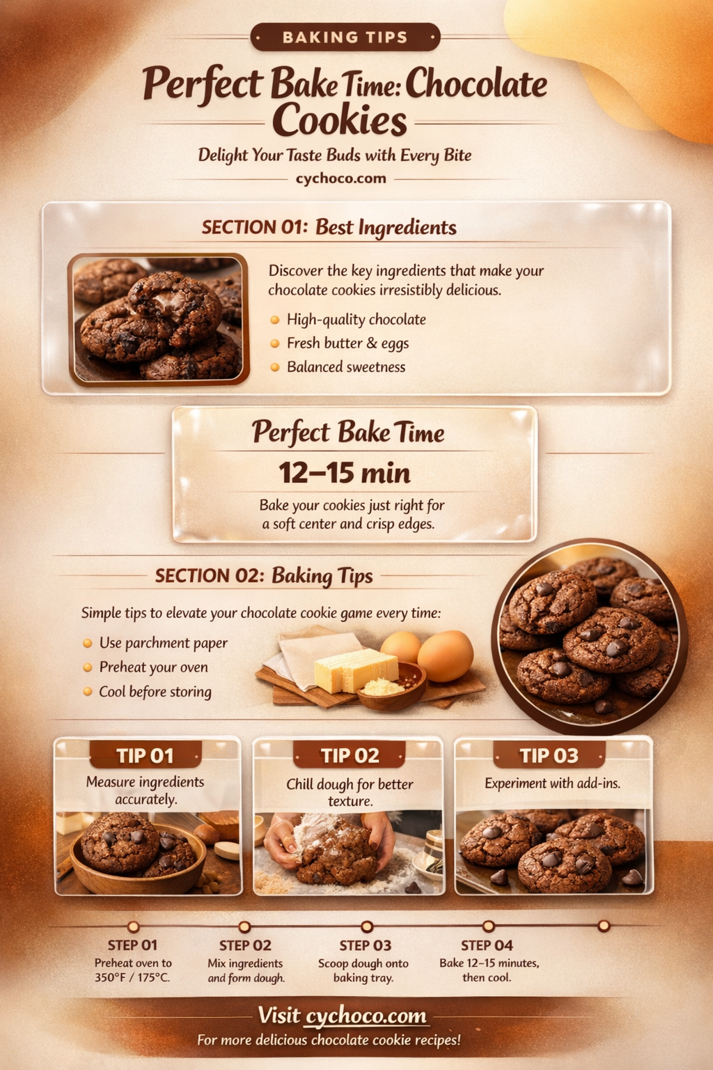 how long do chocolate cookies bake