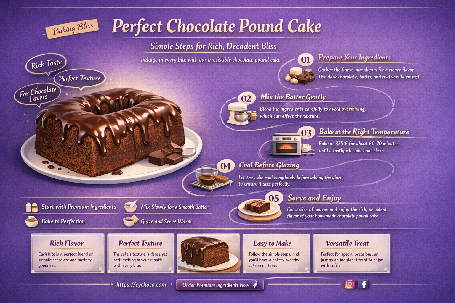 how to make a chocolate pound cake