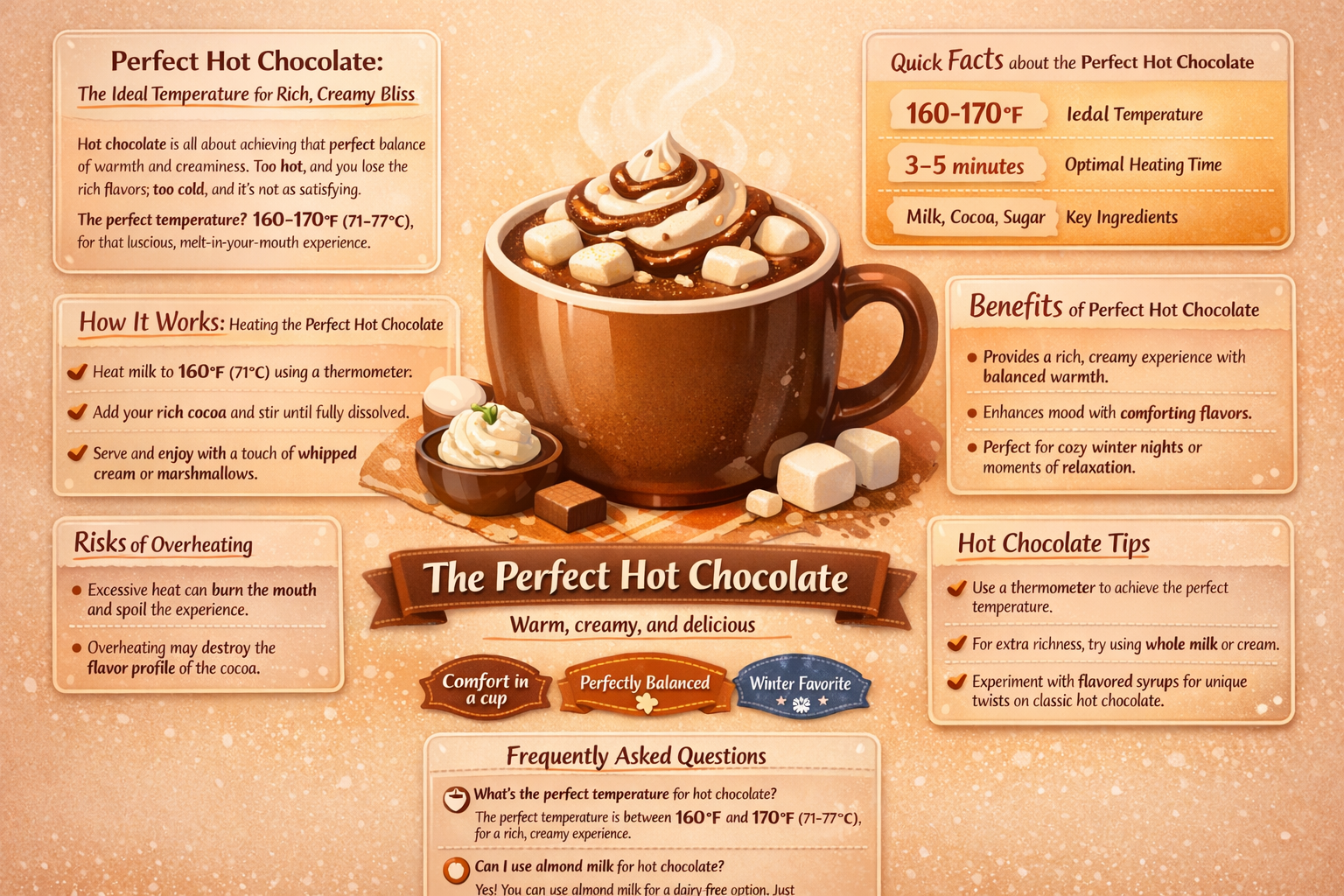 what temp for hot chocolate