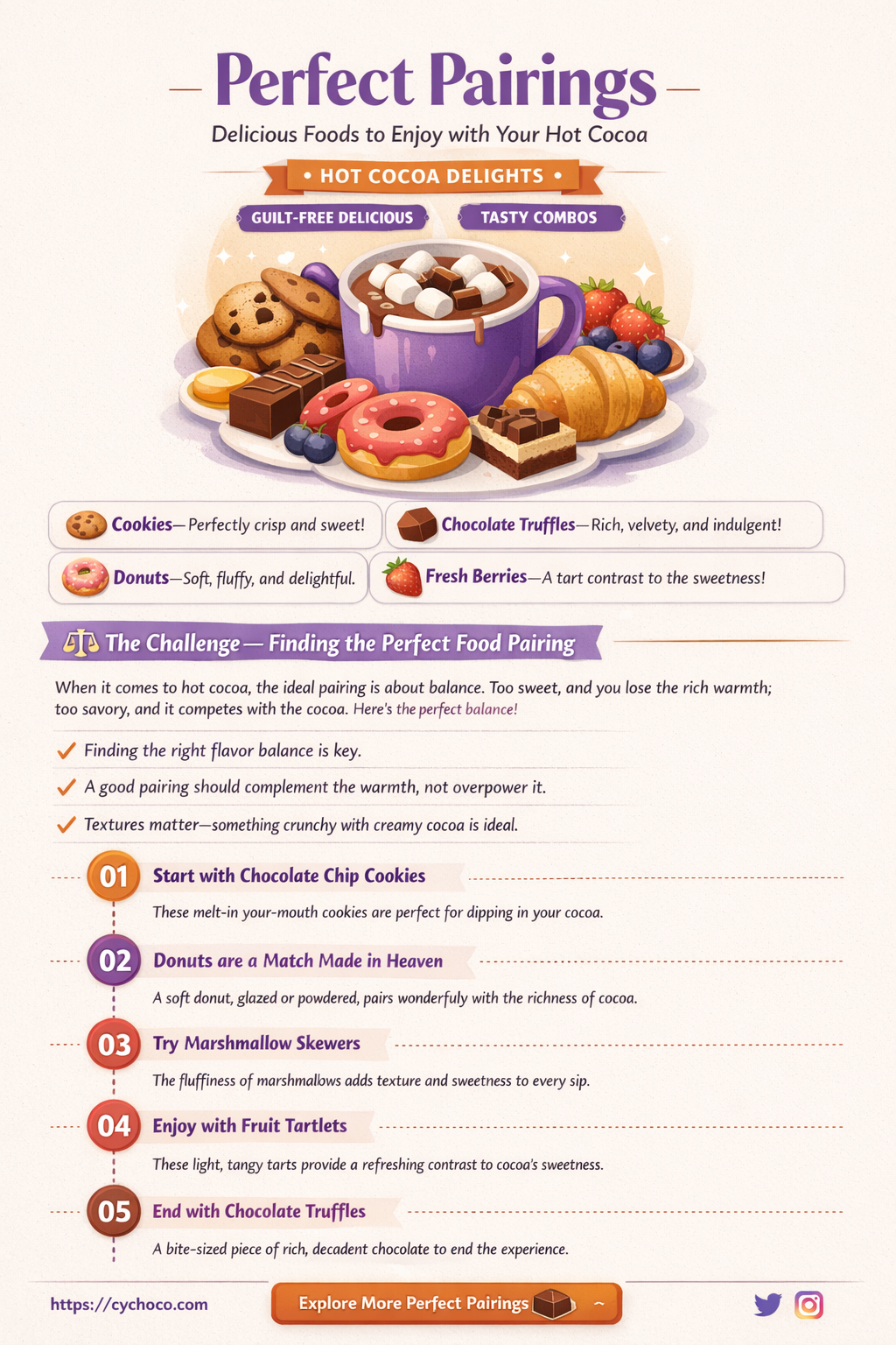 what food goes with hot cocoa