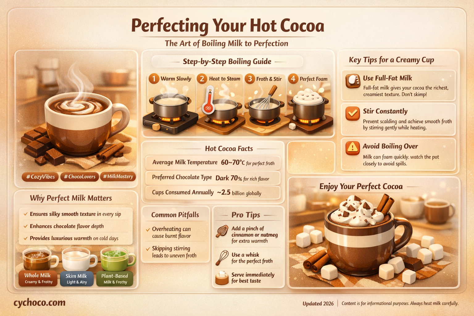 can you boil milk for hot cocoa
