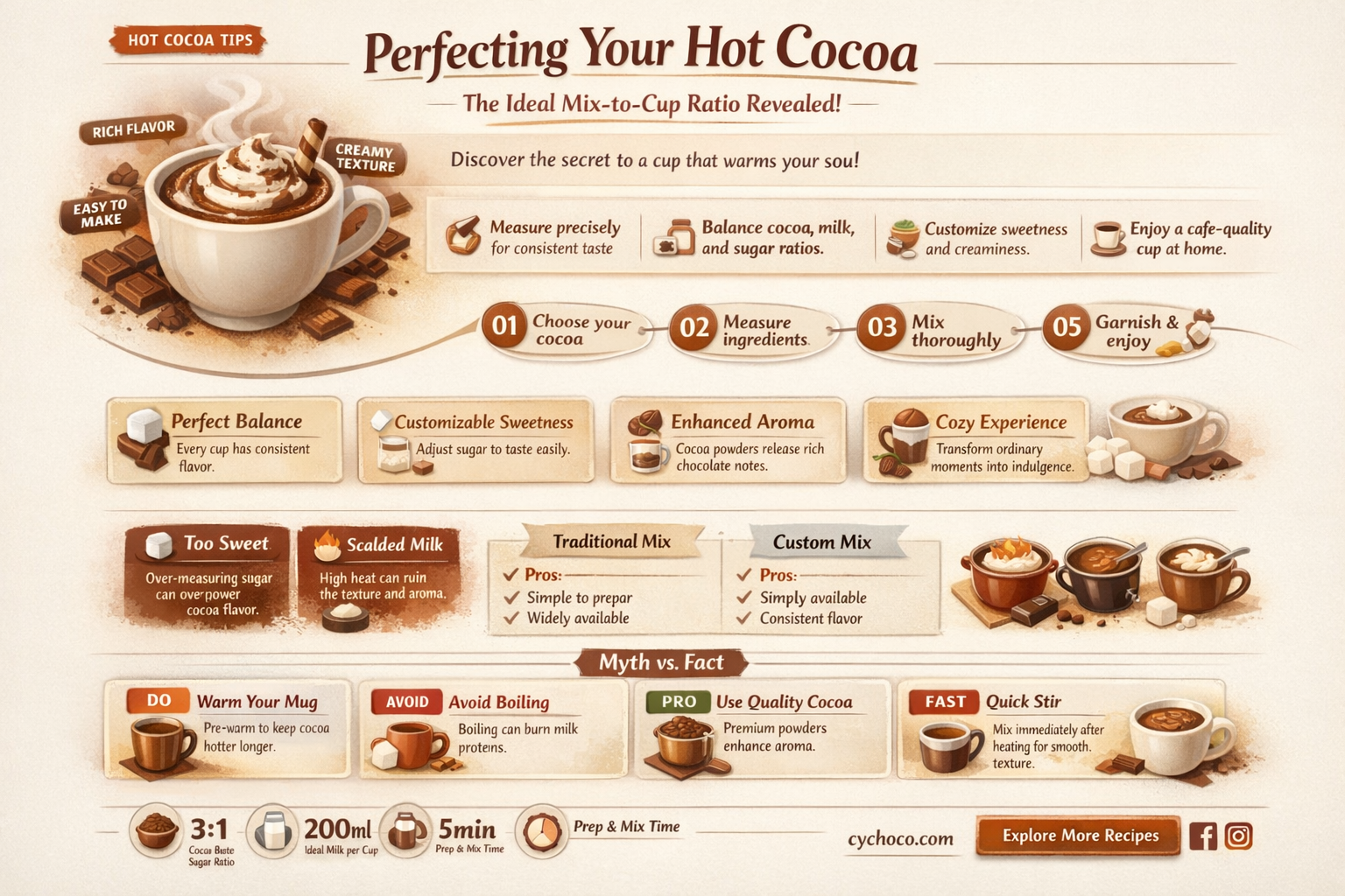 how much hot cocoa mix per cup