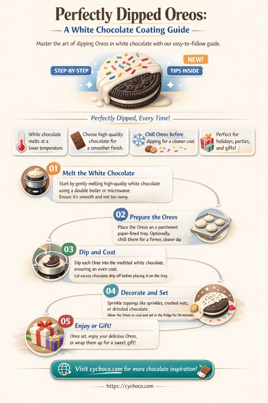 how to dip oreos in white chocolate