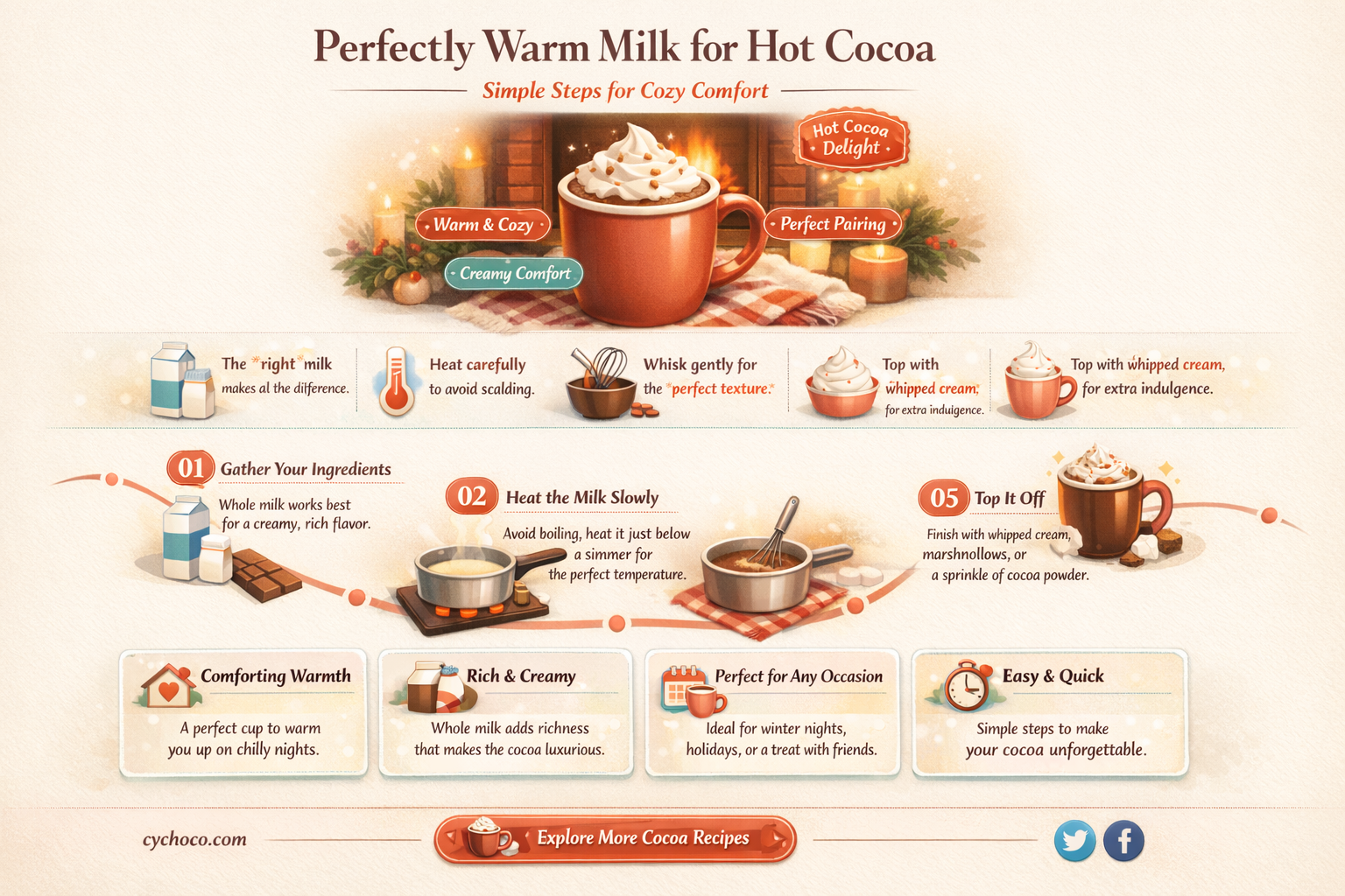 how to warm up milk for hot cocoa