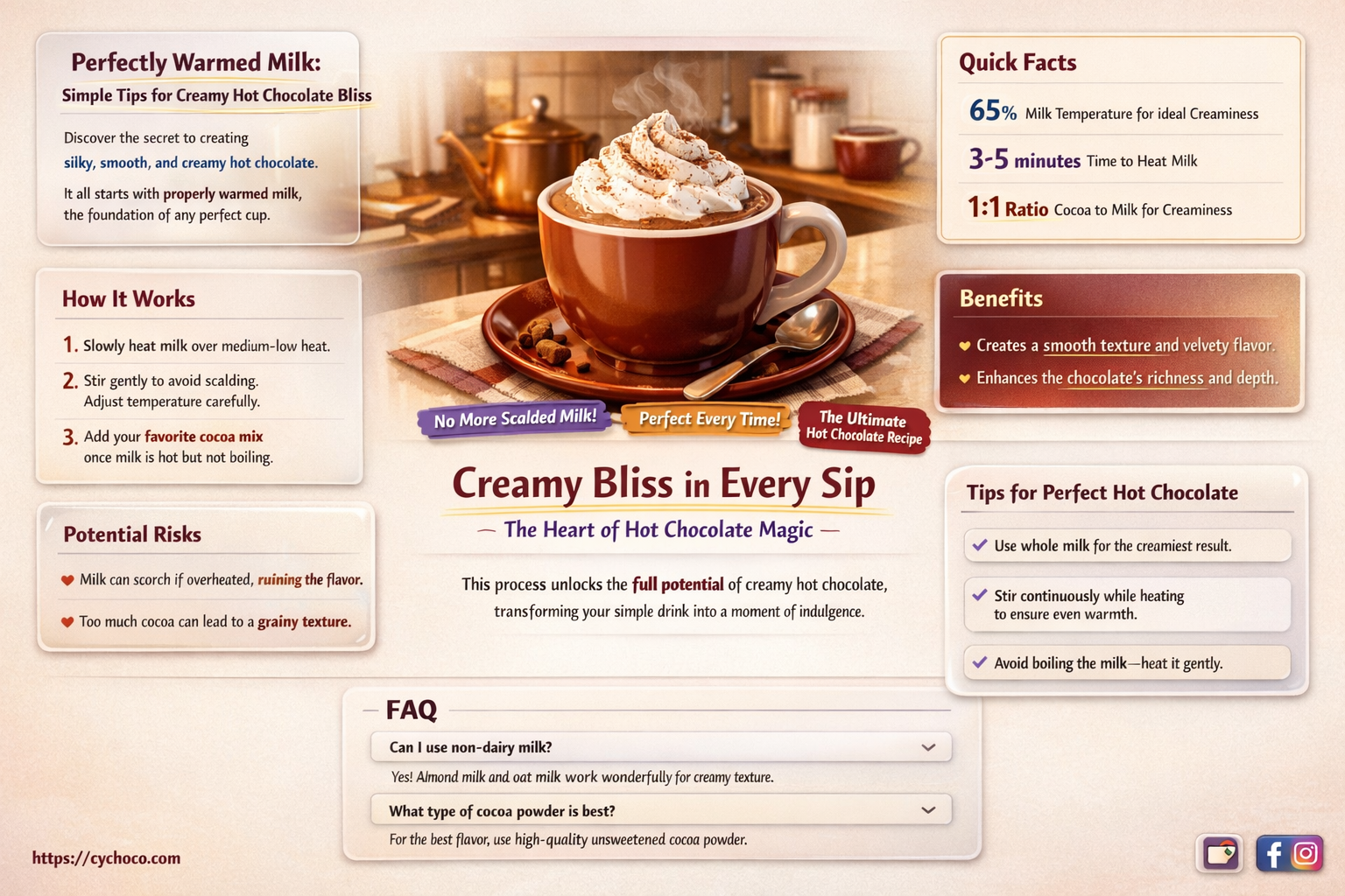 how do you heat up milk for hot chocolate