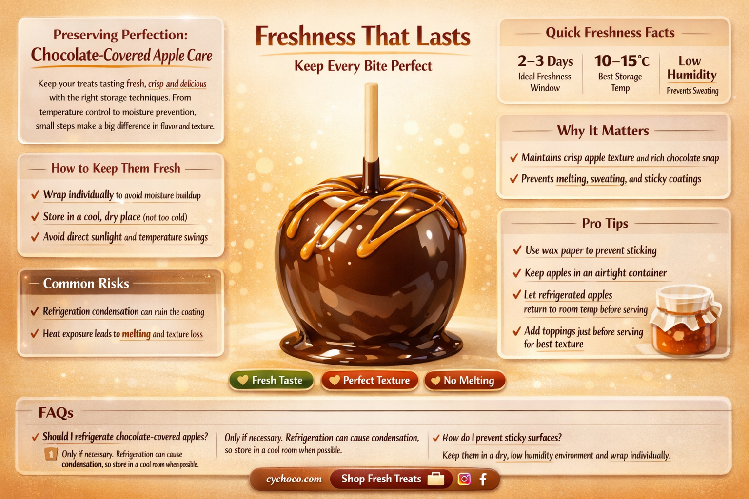 how to keep chocolate covered apples from turning brown