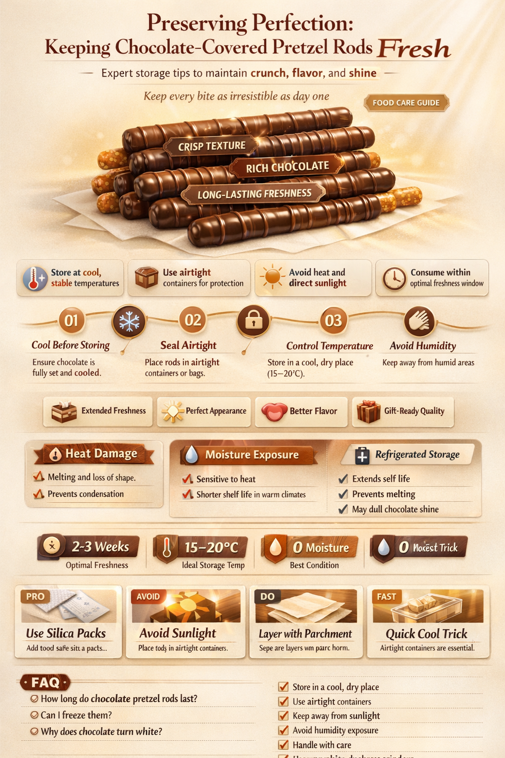 how to keep chocolate covered pretzel rods fresh