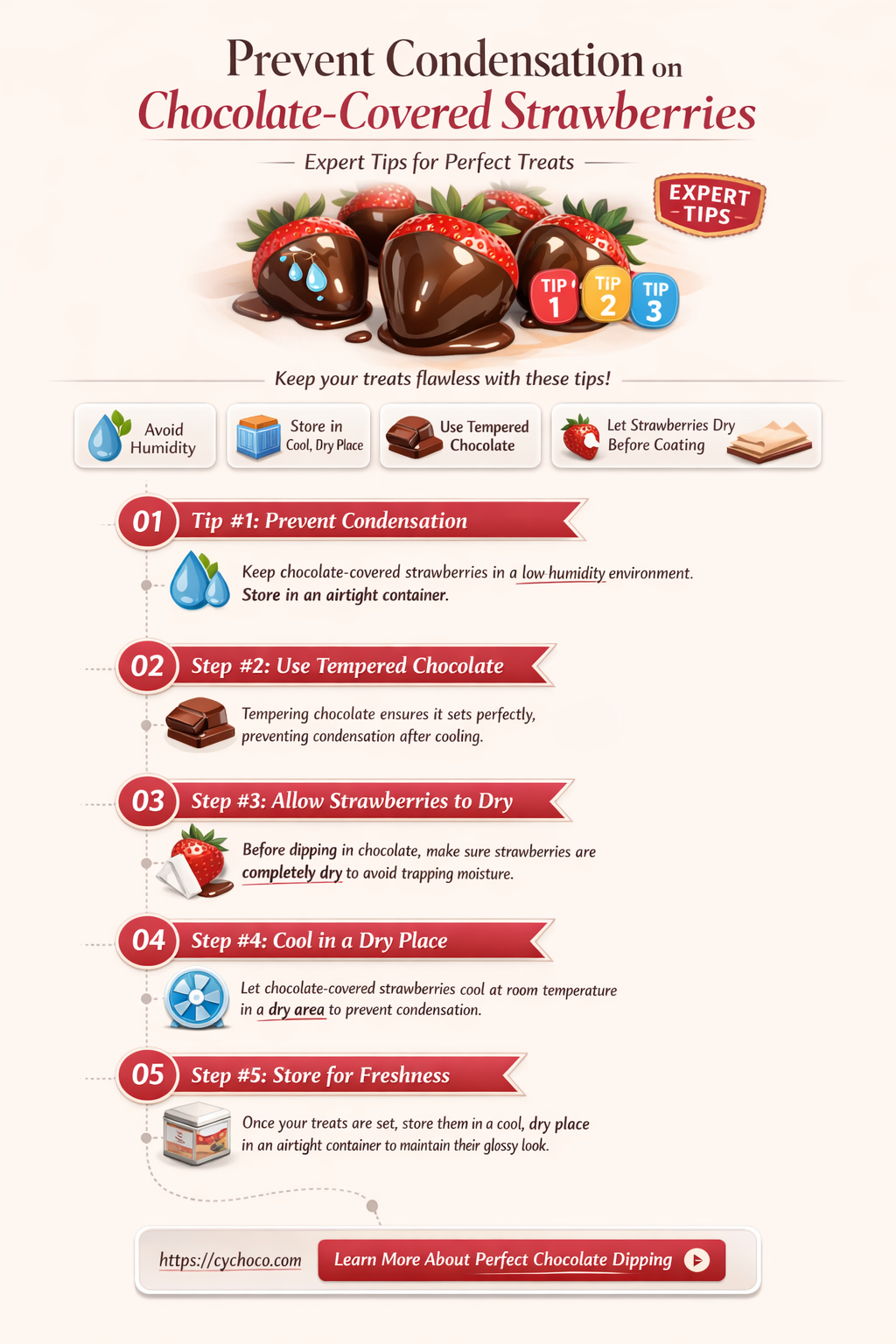how to avoid condensation on chocolate covered strawberries