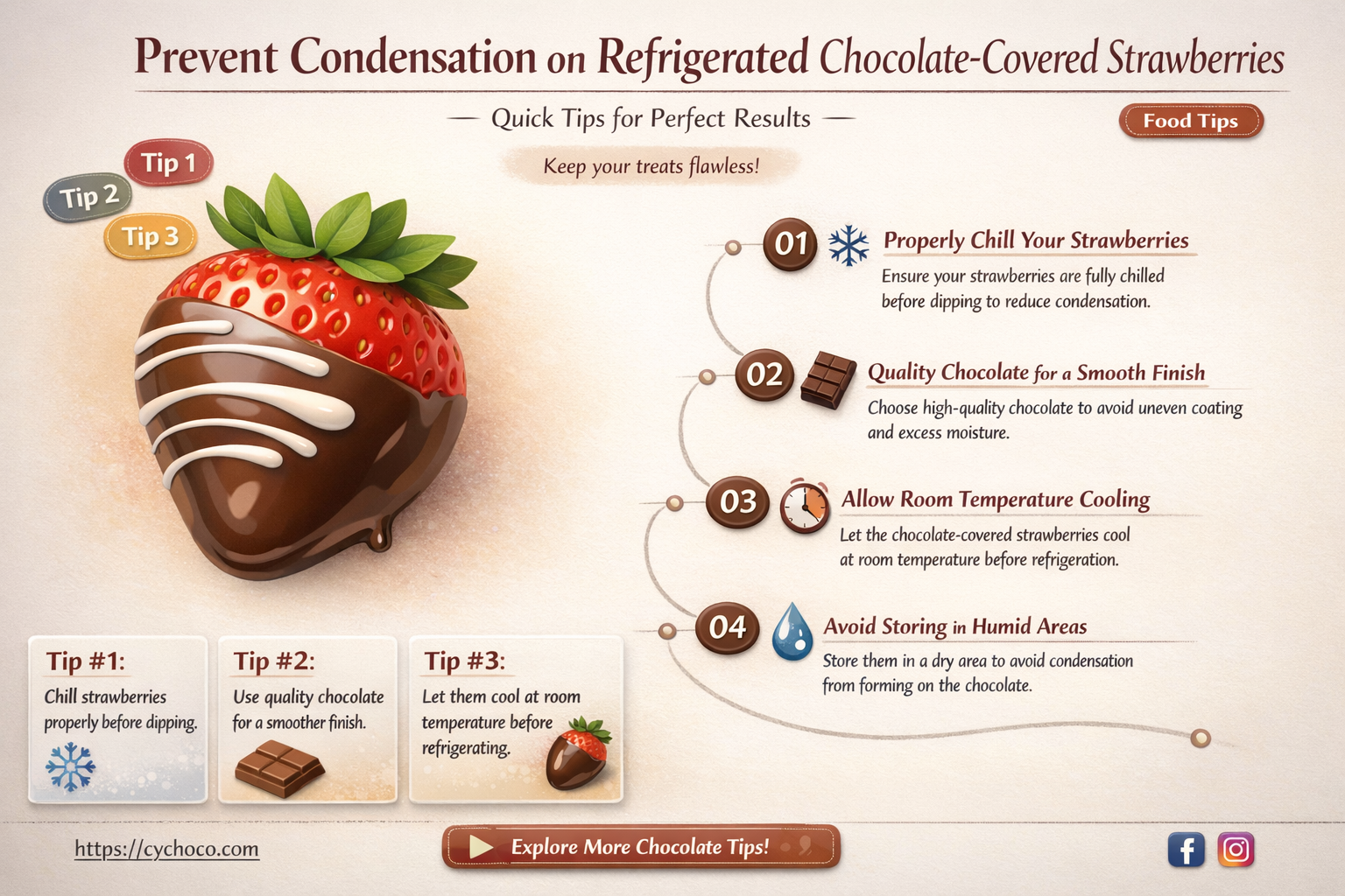 how to get condensation off refrigerate chocolate covered strawberries