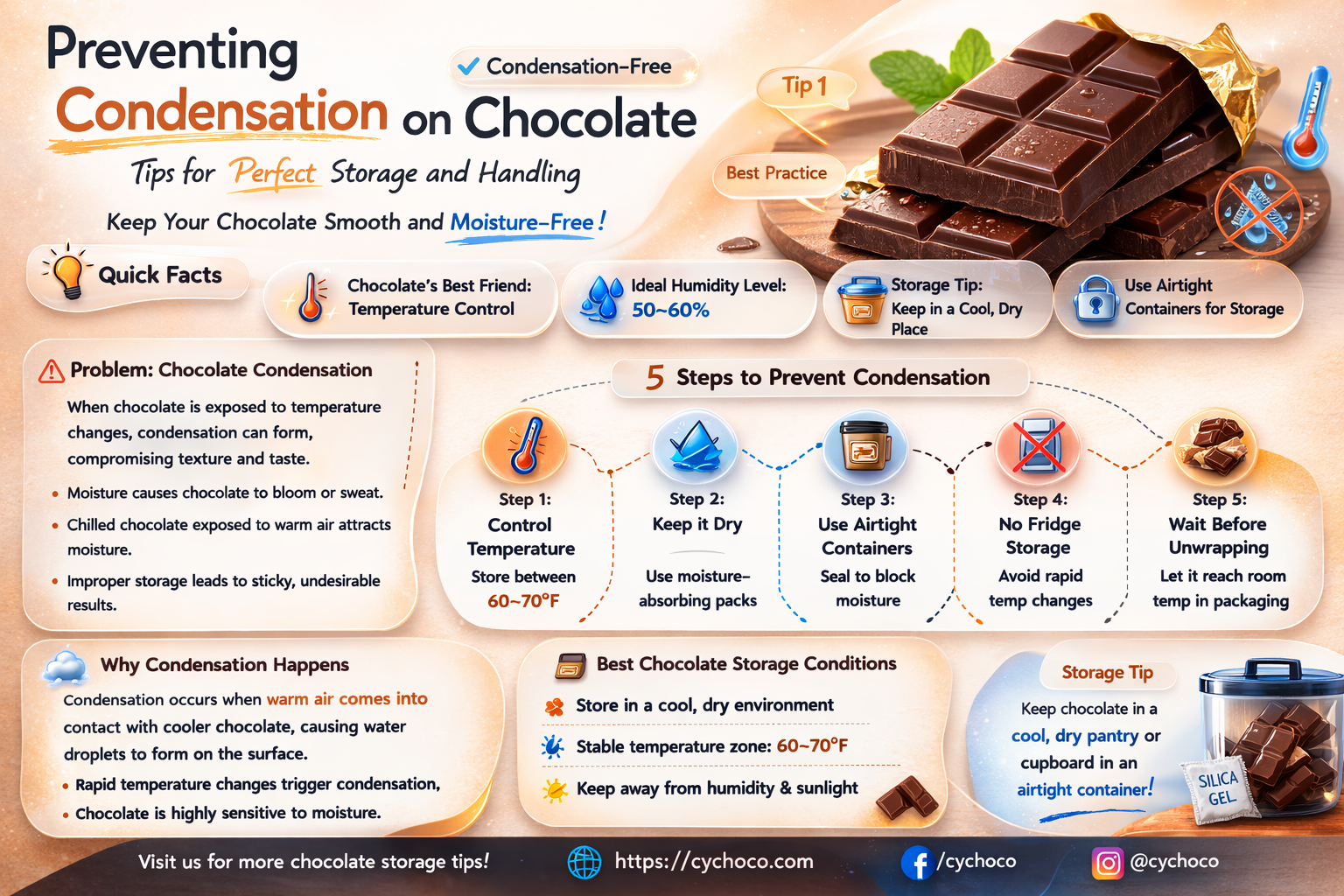how to get condensation off chocolate
