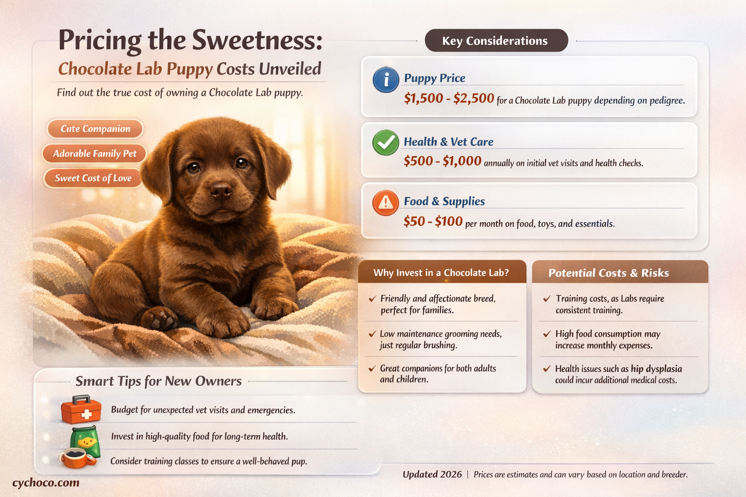 how much is a chocolate lab puppy