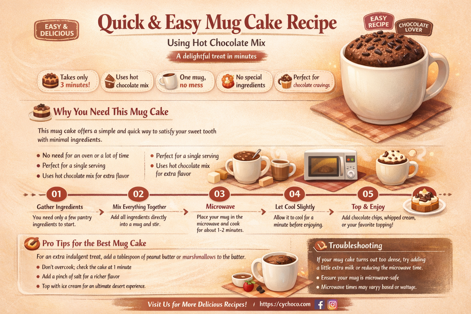 how to make mug cake with hot chocolate mix