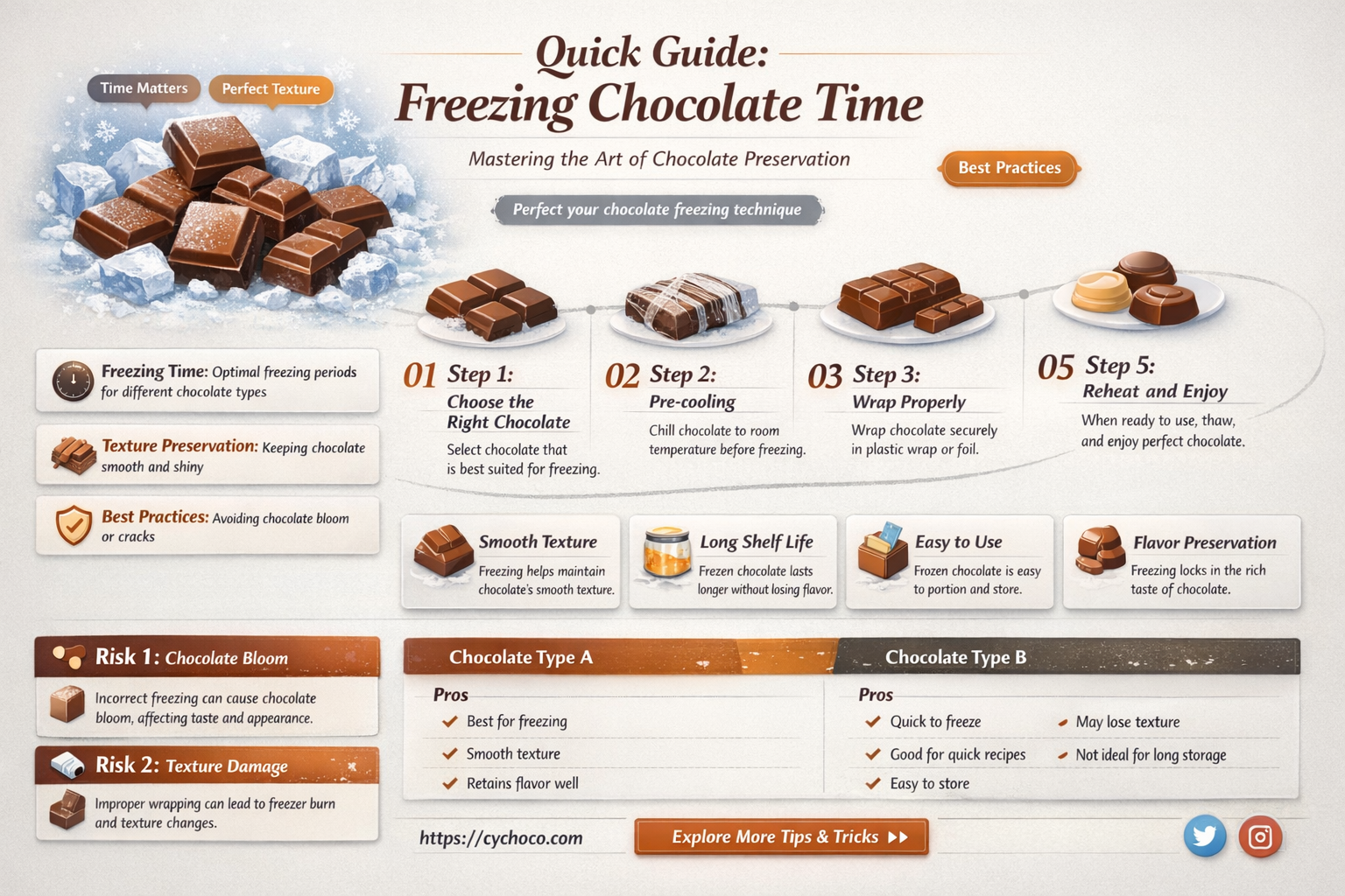 how long does chocolate take to freeze