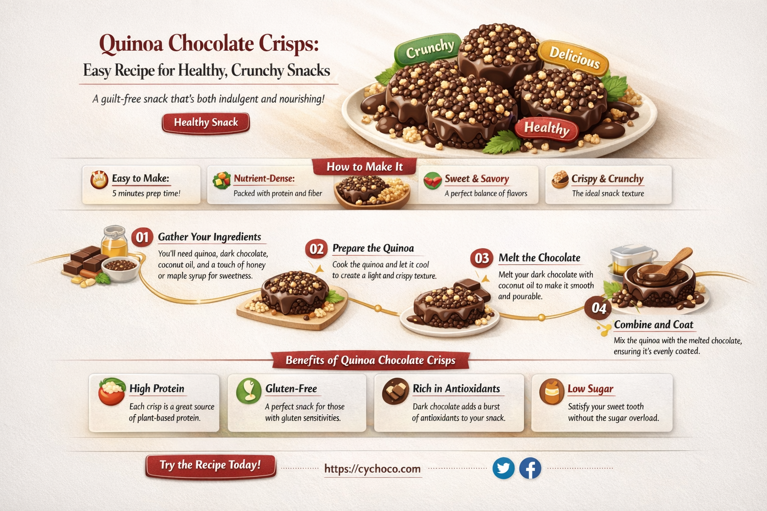 how to make quinoa chocolate crisps