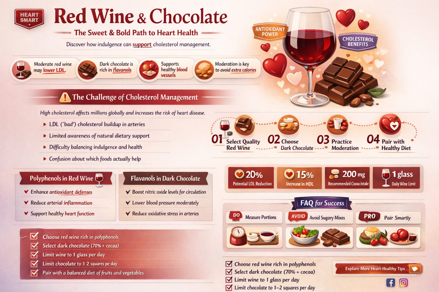 is red wine and chocolate good for lowering cholesterol