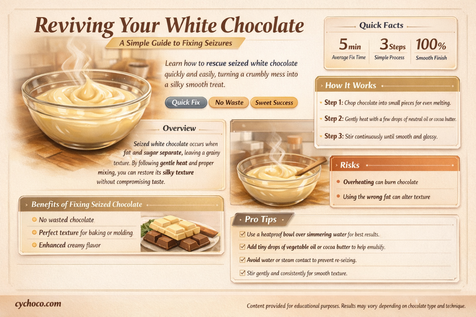 how to fix seized white chocolate