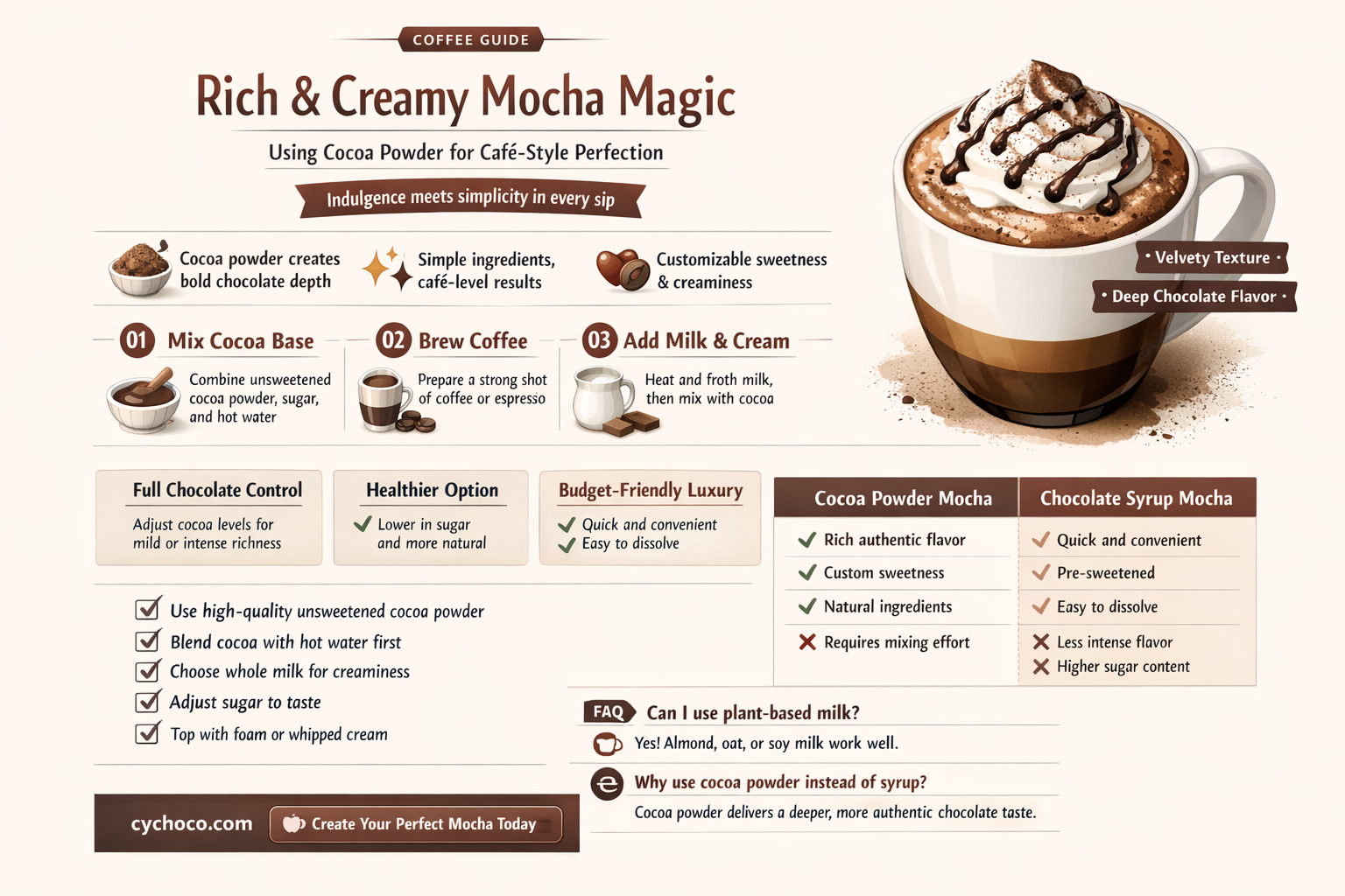 how to make a mocha with cocoa powder