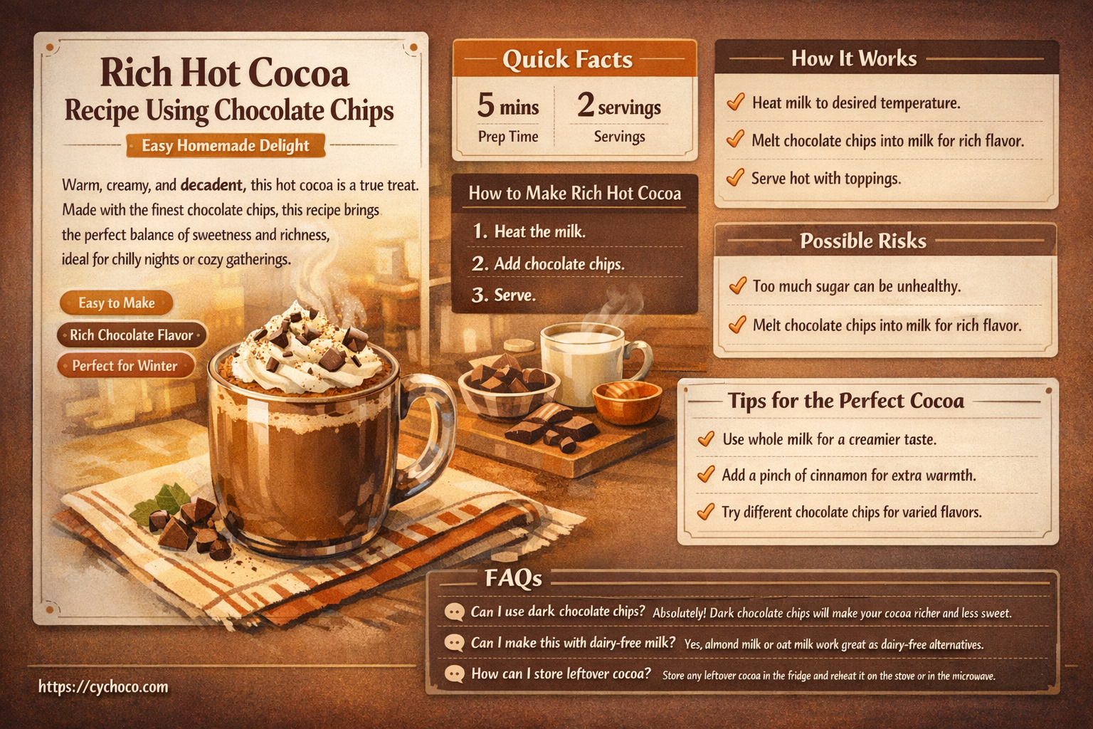 how to make hot cocoa from chocolate chips