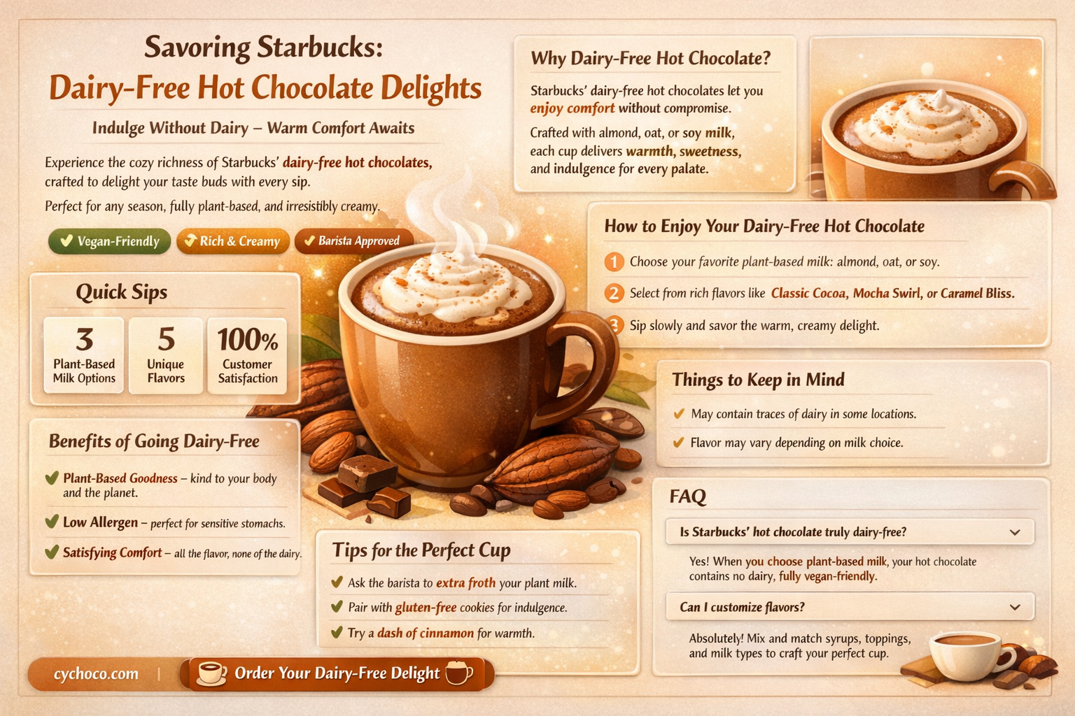 does starbucks have dairy free hot chocolate