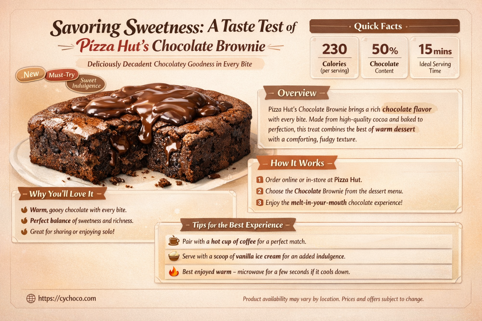 is pizza hut chocolate brownie good