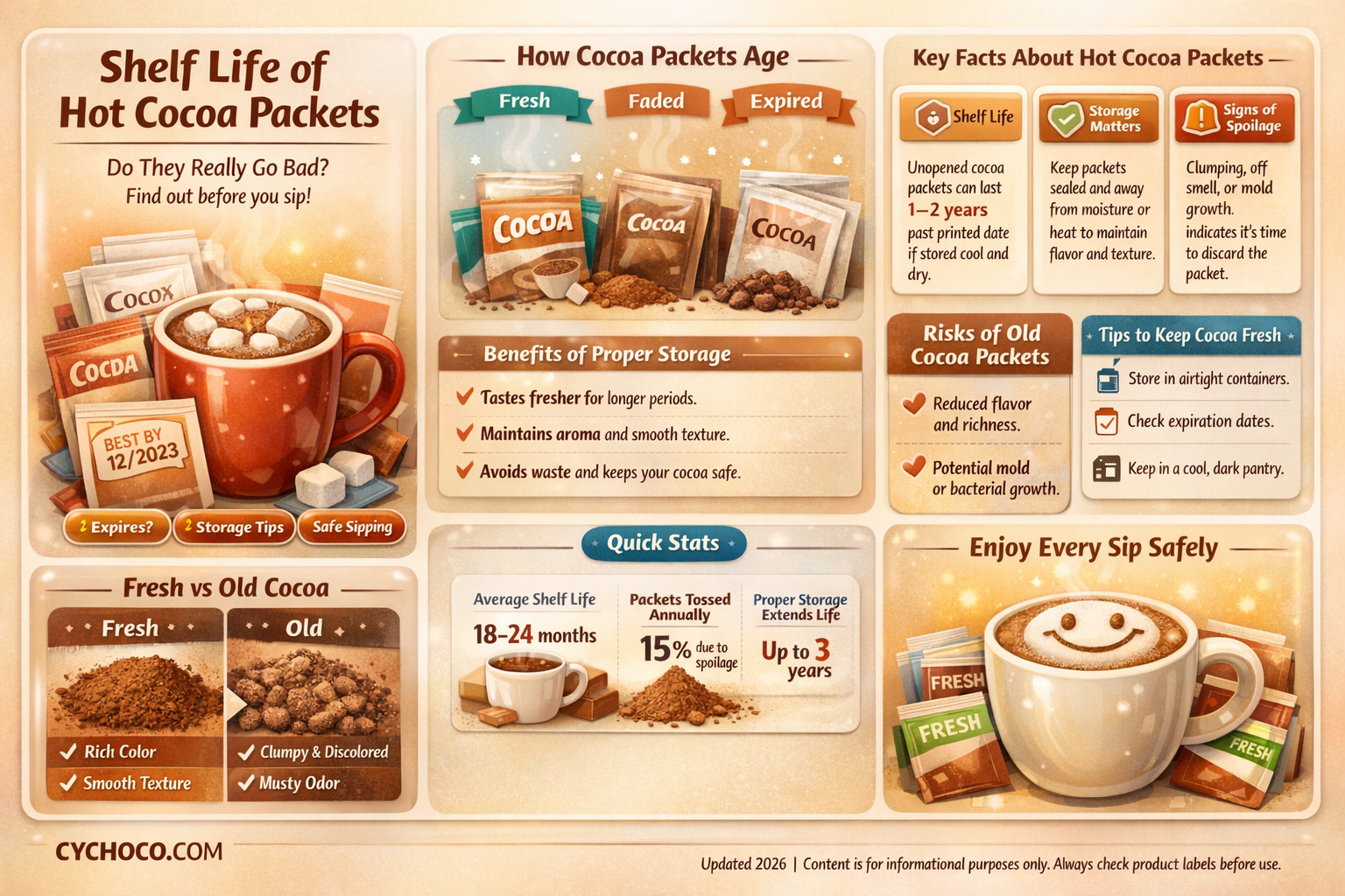 do hot cocoa packets go bad