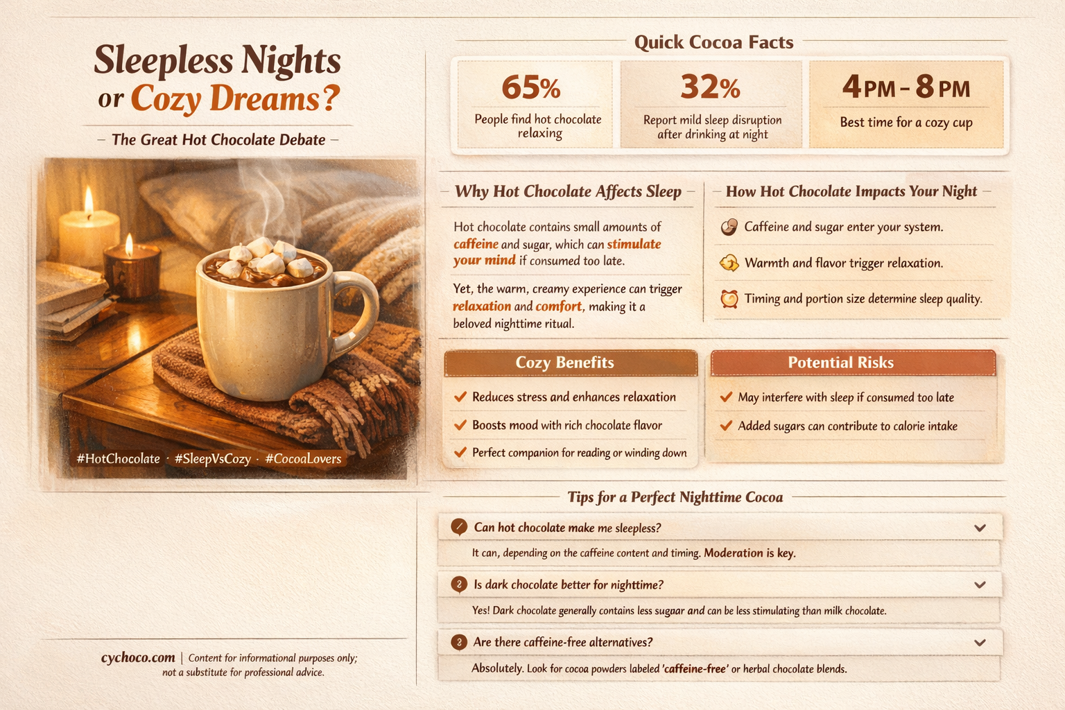 does hot chocolate keep you awake