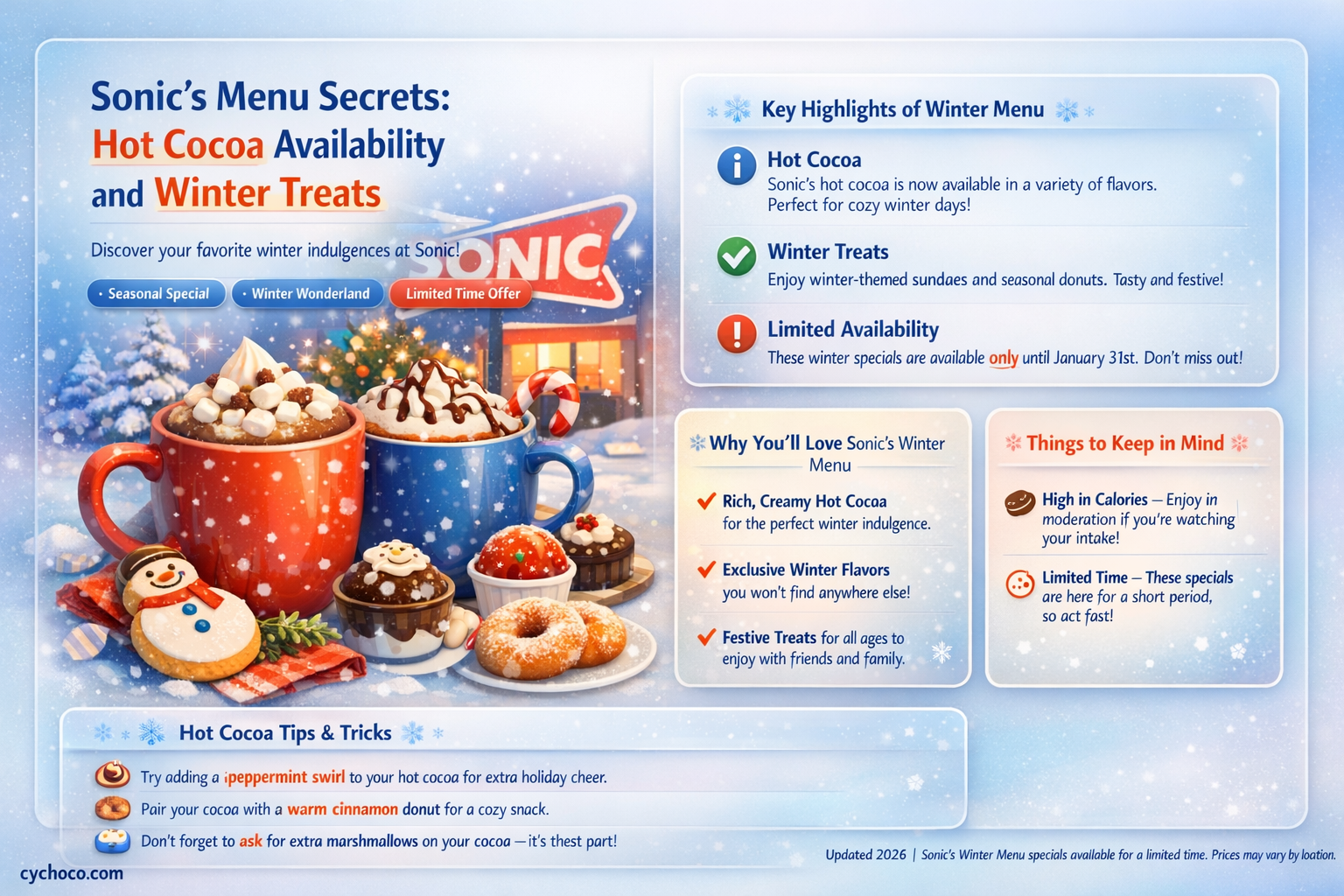 does sonic have hot cocoa