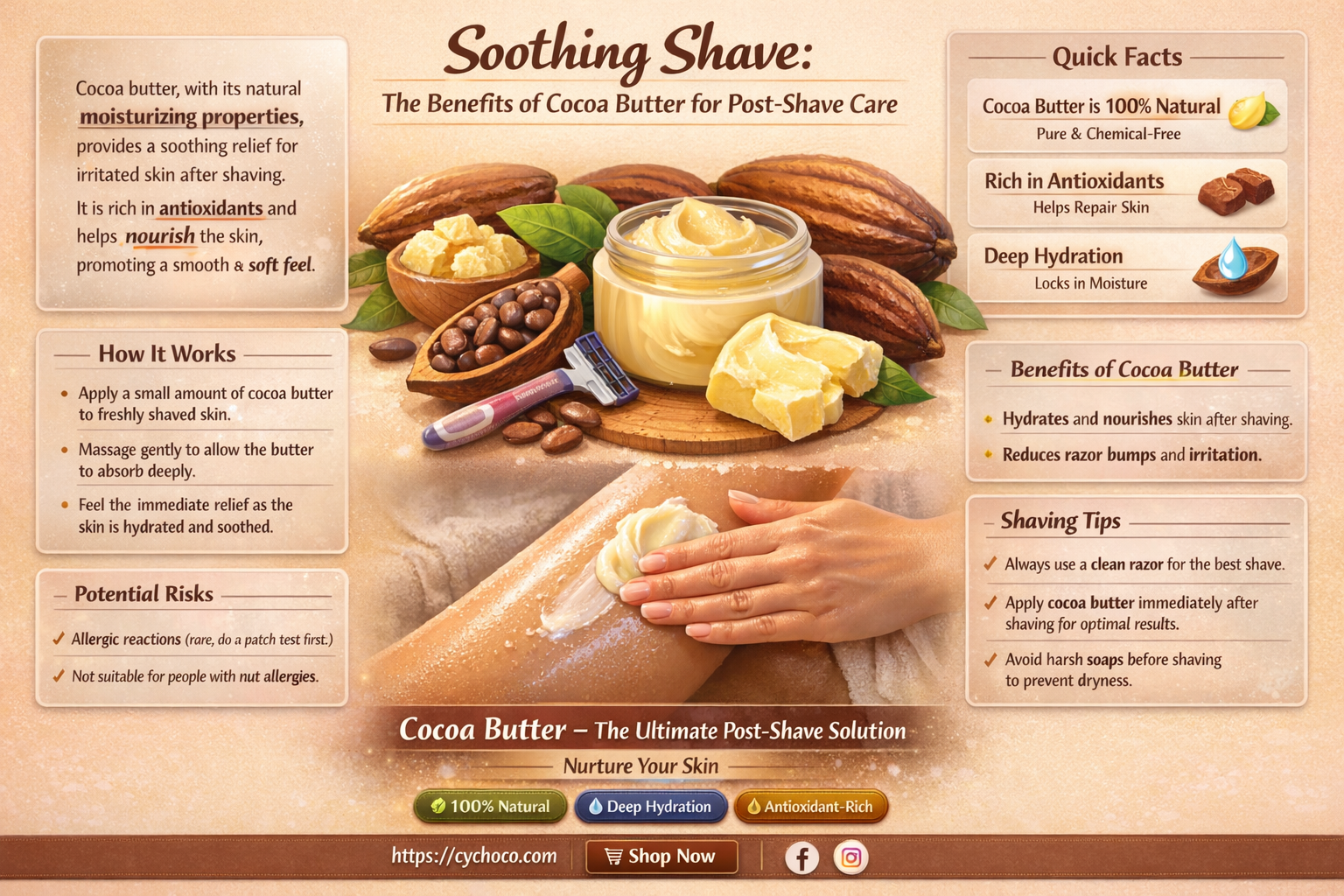 can i use cocoa butter after shaving