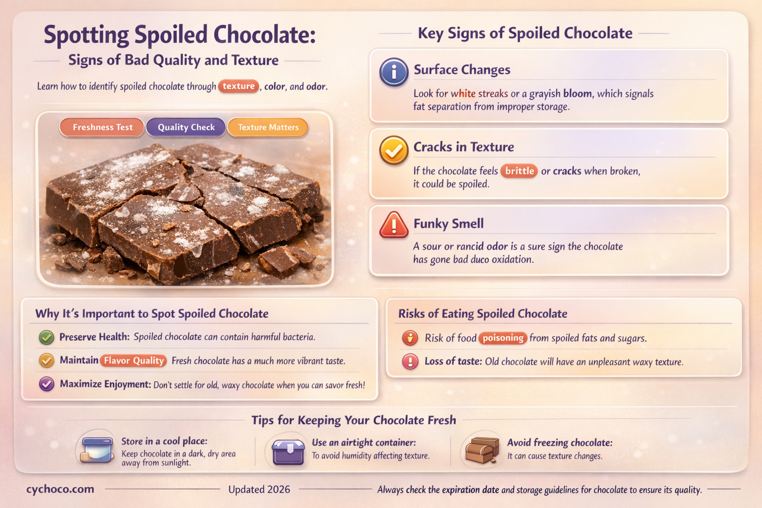 what does bad chocolate look like