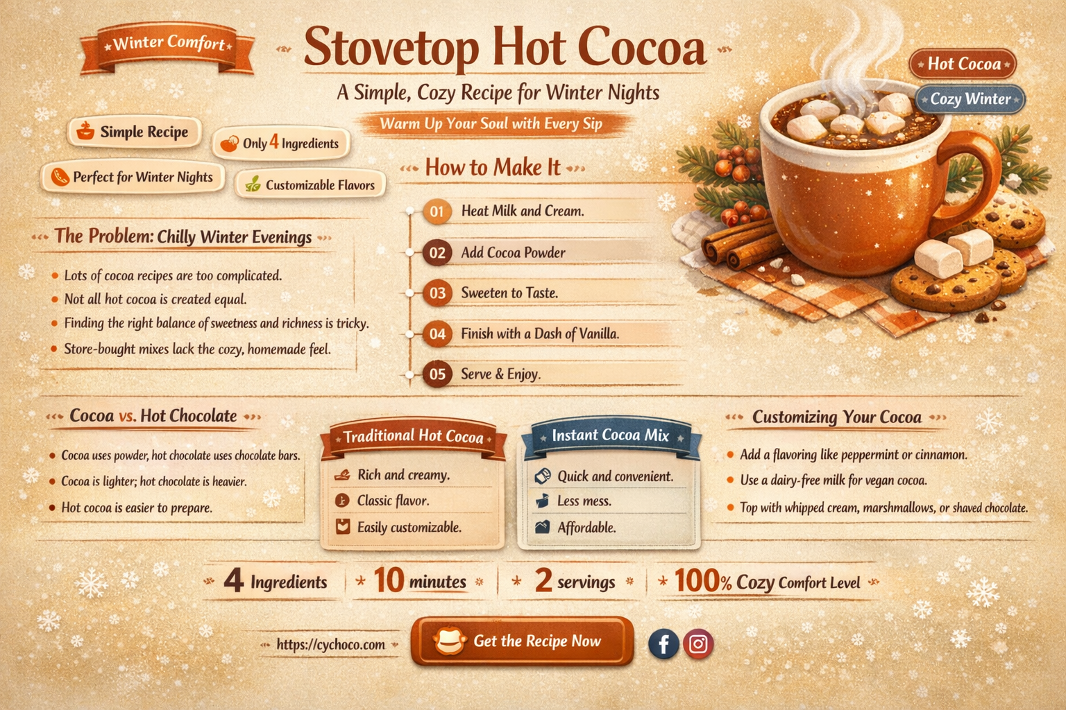 how to make hot cocoa on the stove