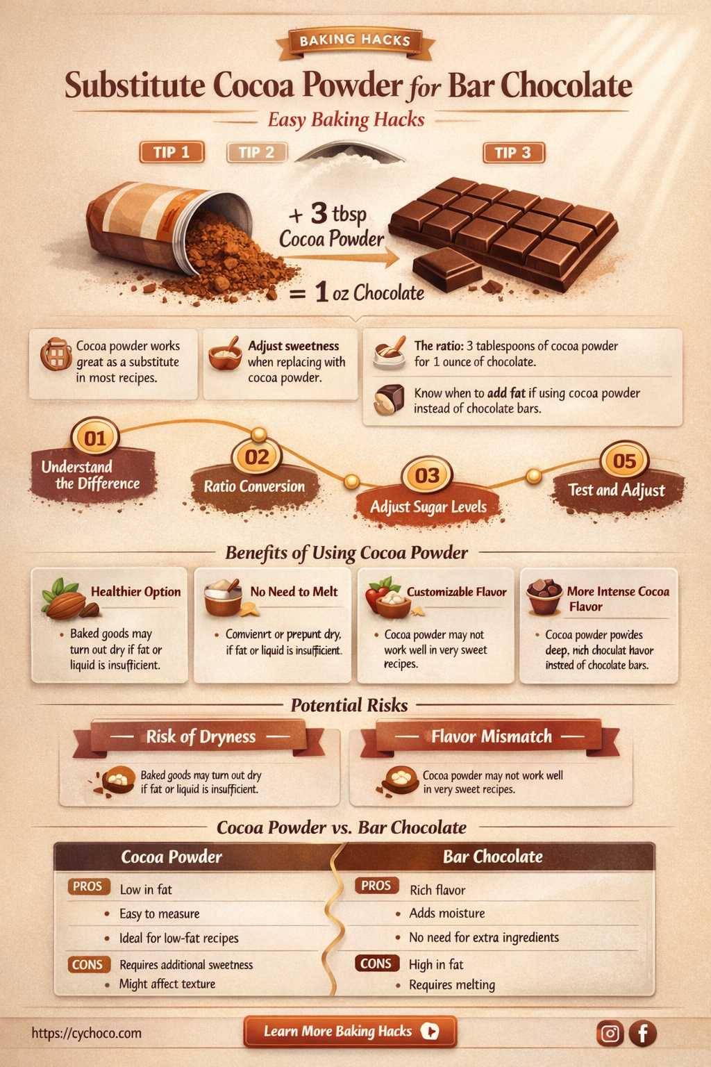 how to use coco powder in place of bar chocolate