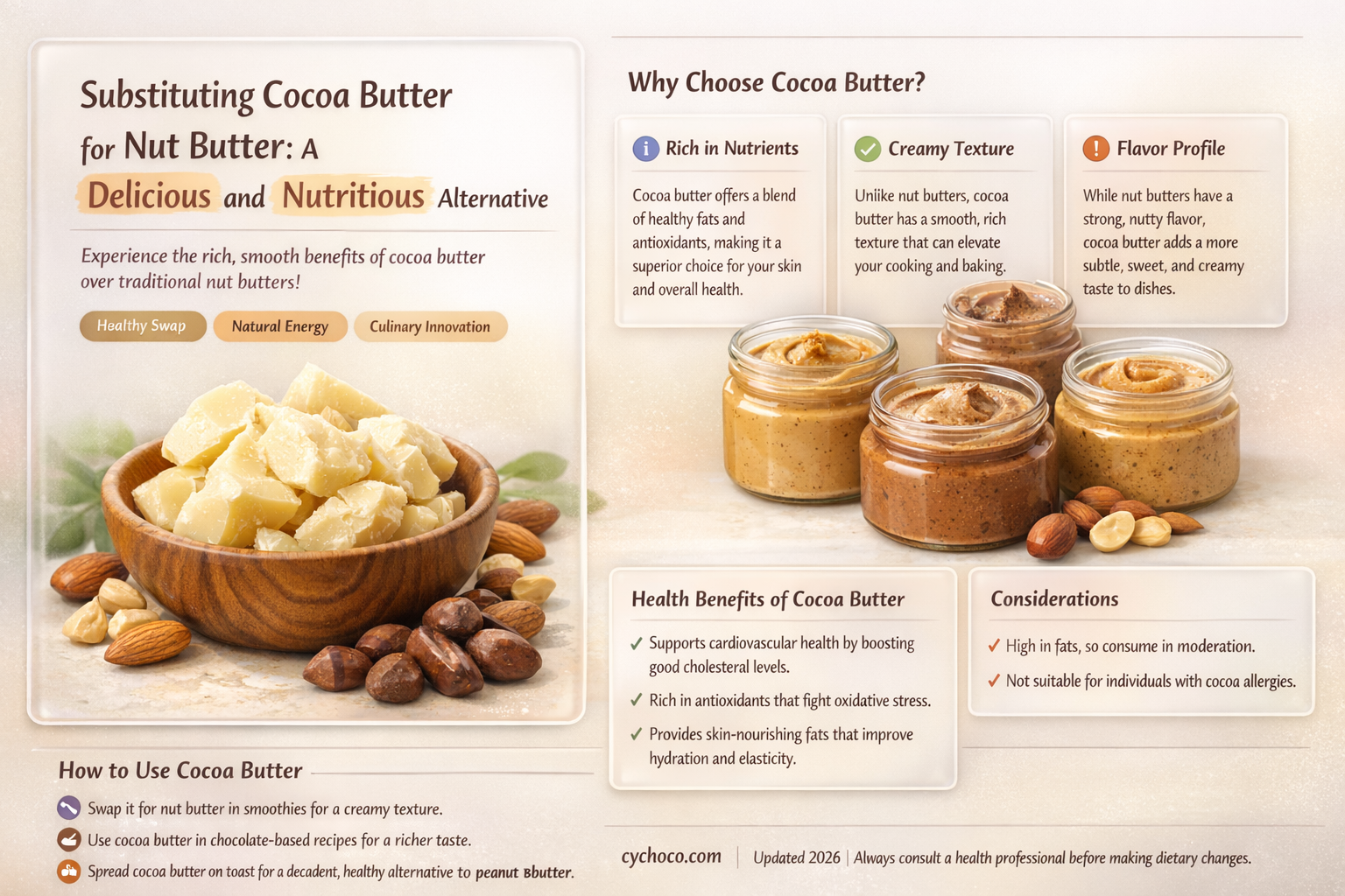 can i use cocoa butter instead of nut butter