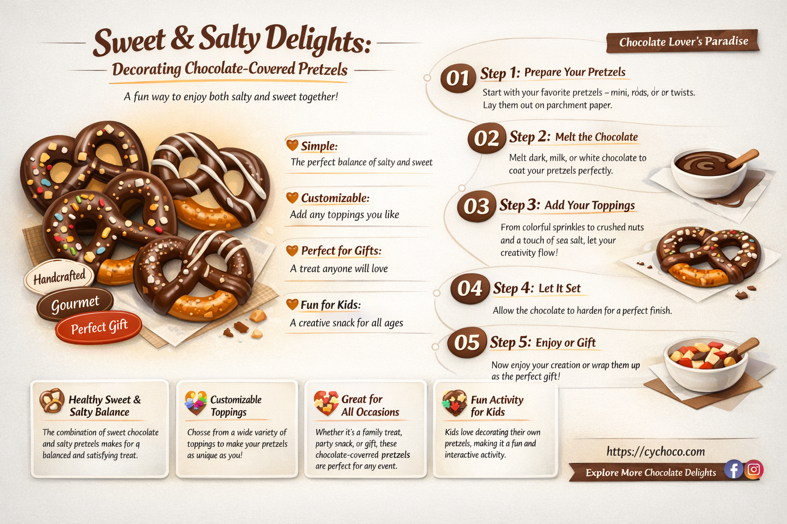 how to decorate chocolate covered pretzels
