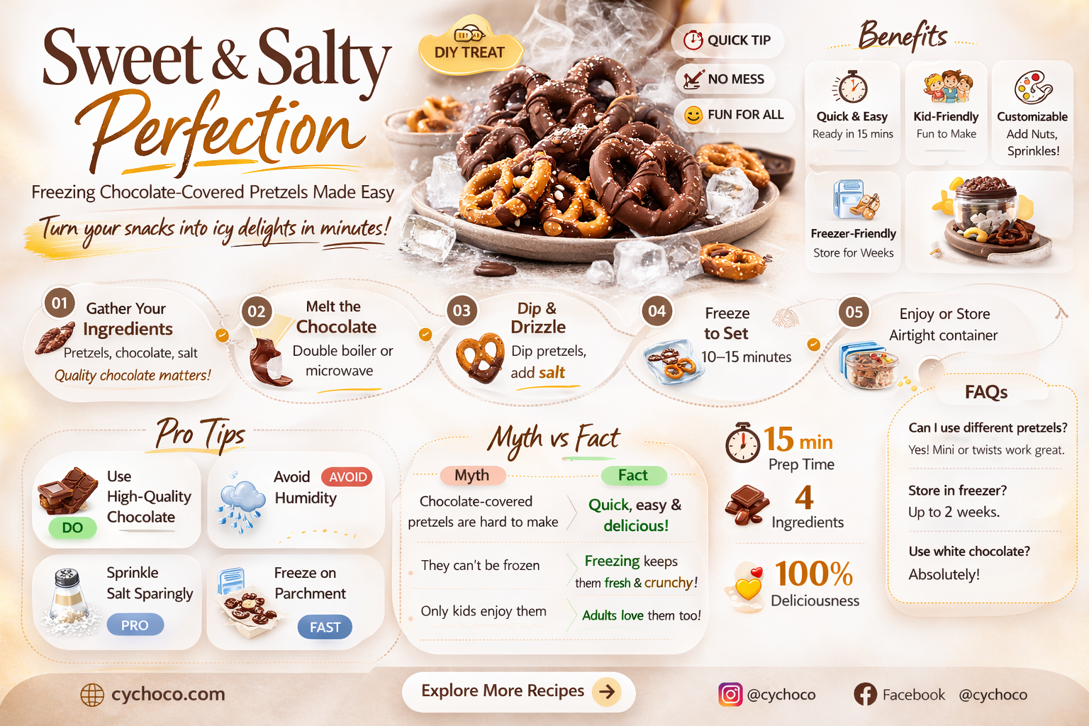how to freeze chocolate covered pretzels