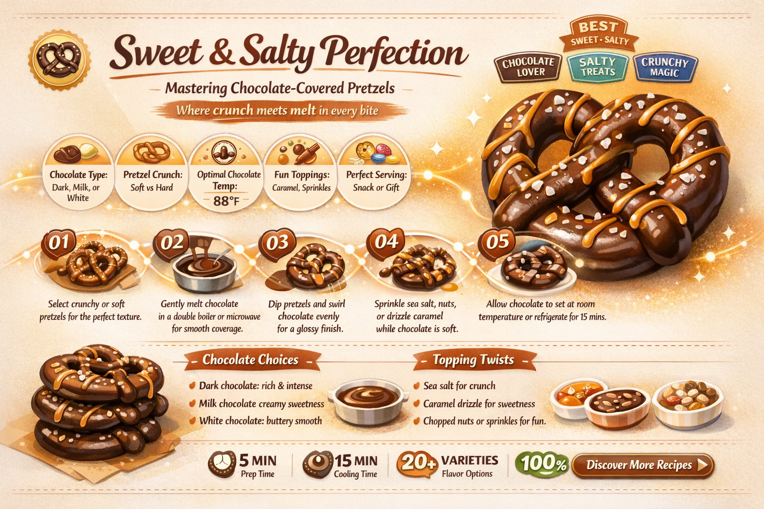 how to harden chocolate covered pretzels