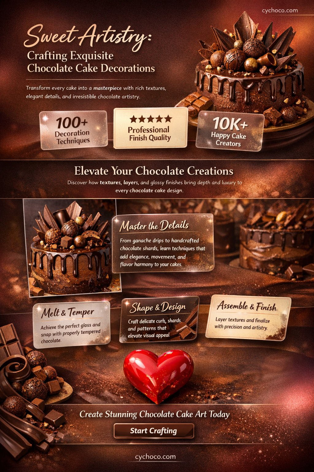 how to make chocolate decor for cakes