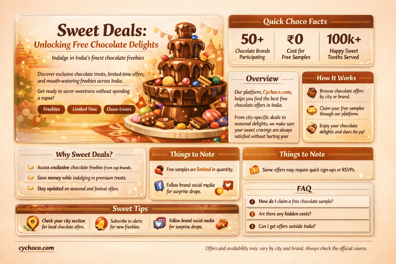 how to get free chocolate in india