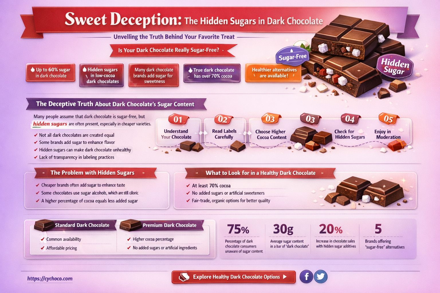does dark chocolate have added sugar