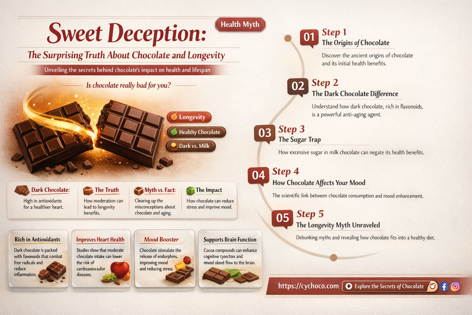 do people live longer without chocolate