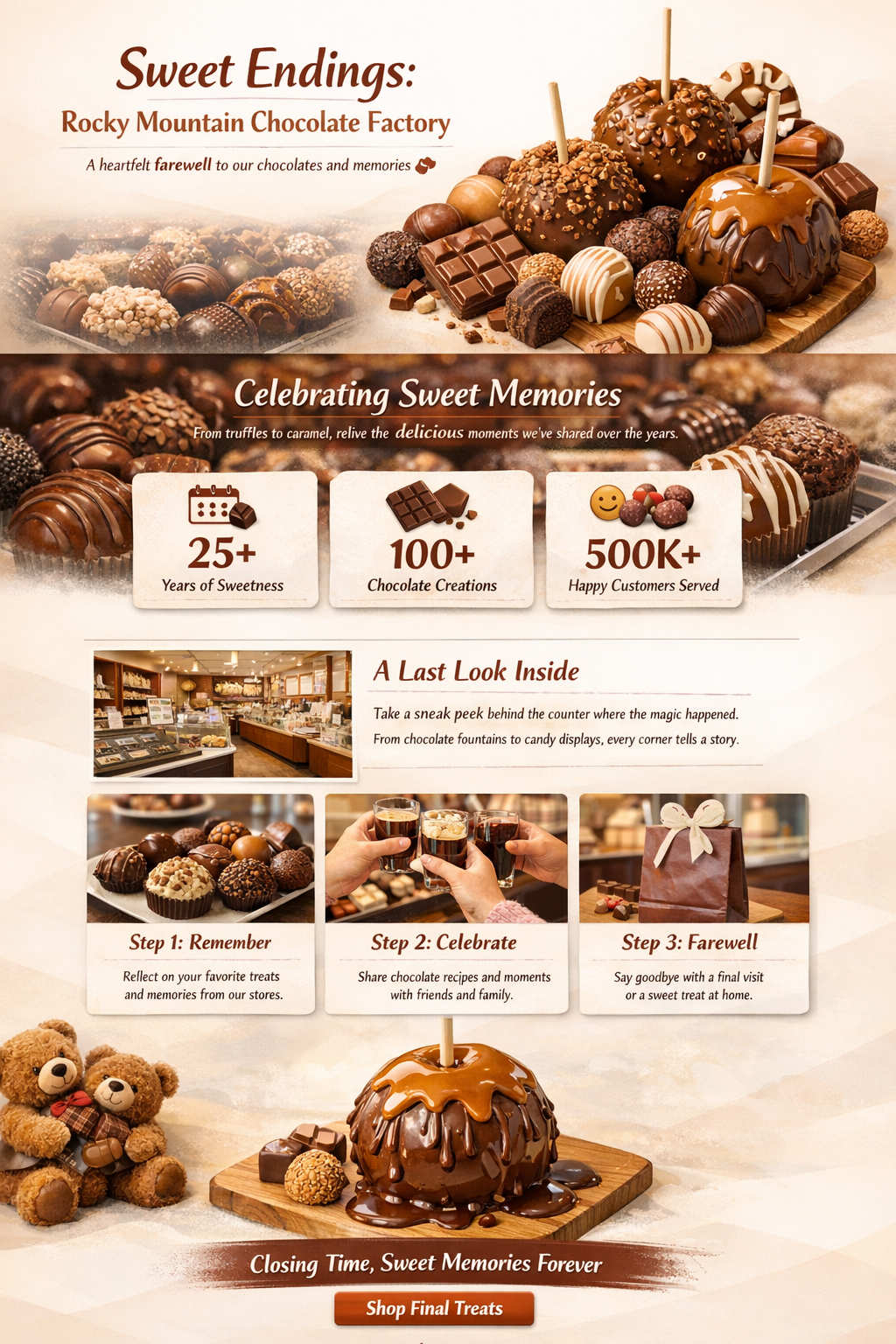 what time does rocky mountain chocolate factory close