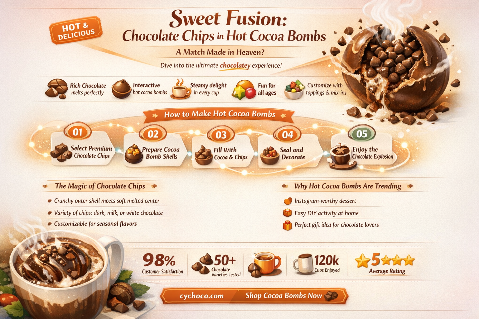 can i use chocolate chips for hot cocoa bombs