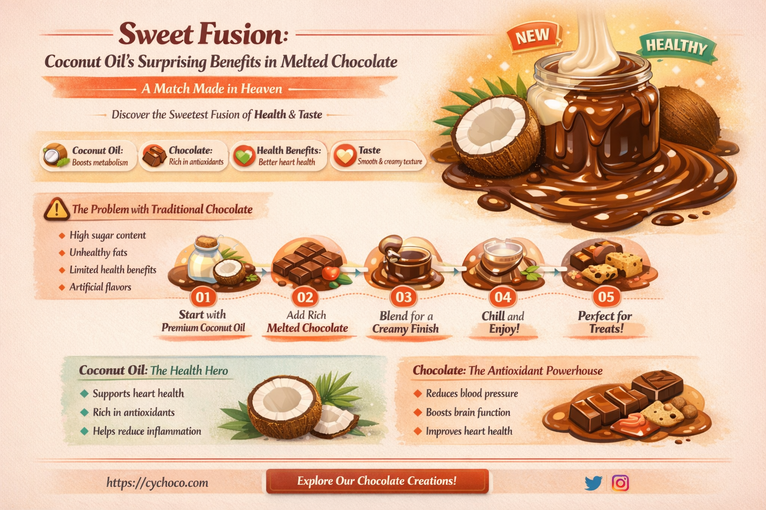 should i add coconut oil to melted chocolate