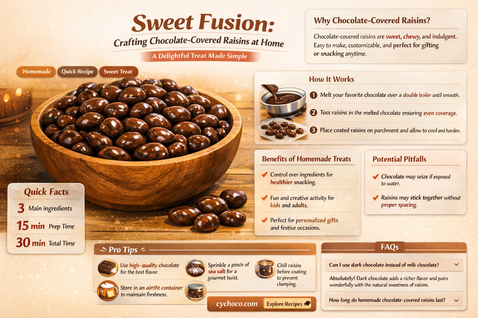 how to make chocolate raisins