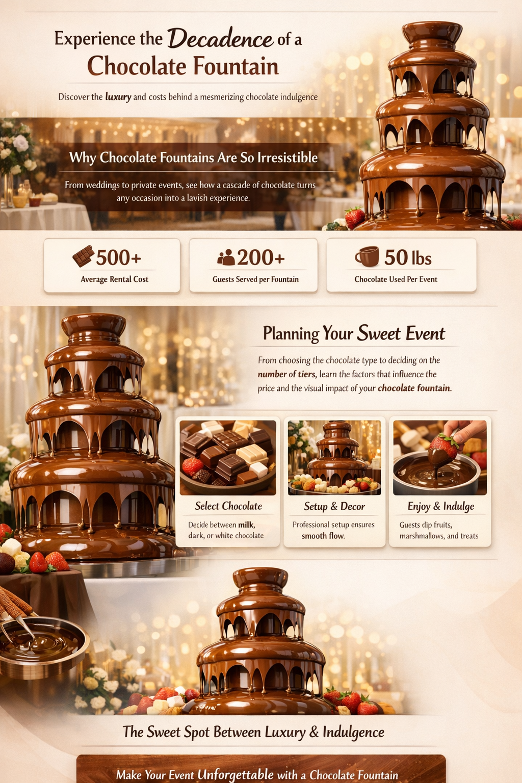how much for a chocolate fountain