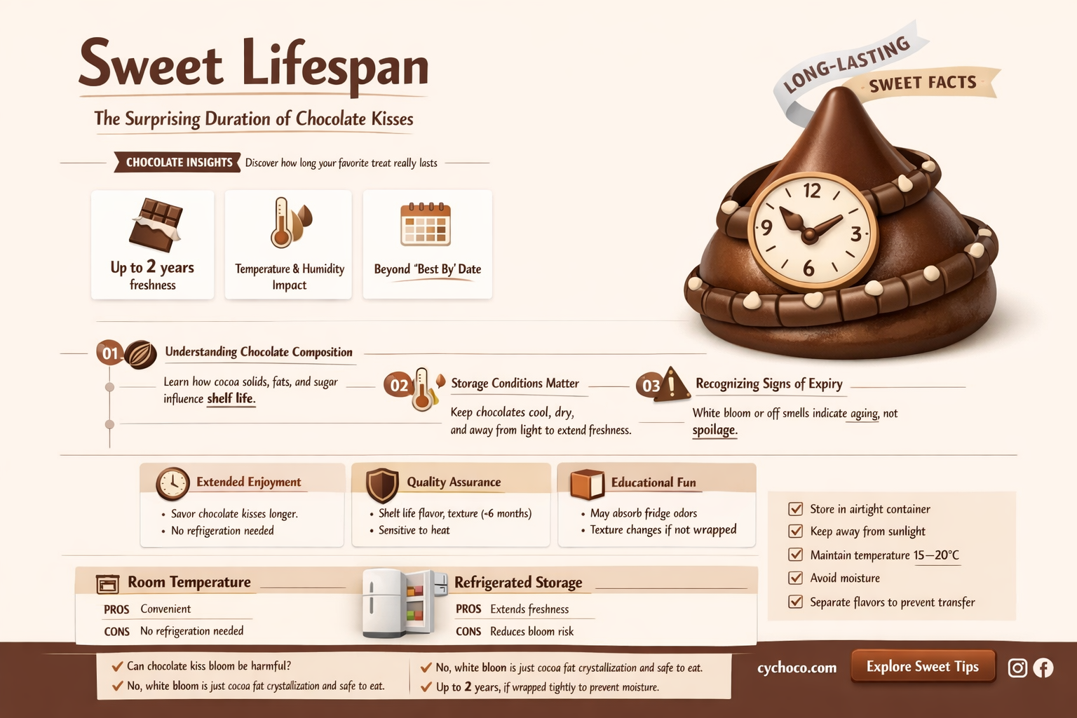 how long chocolate kisses last