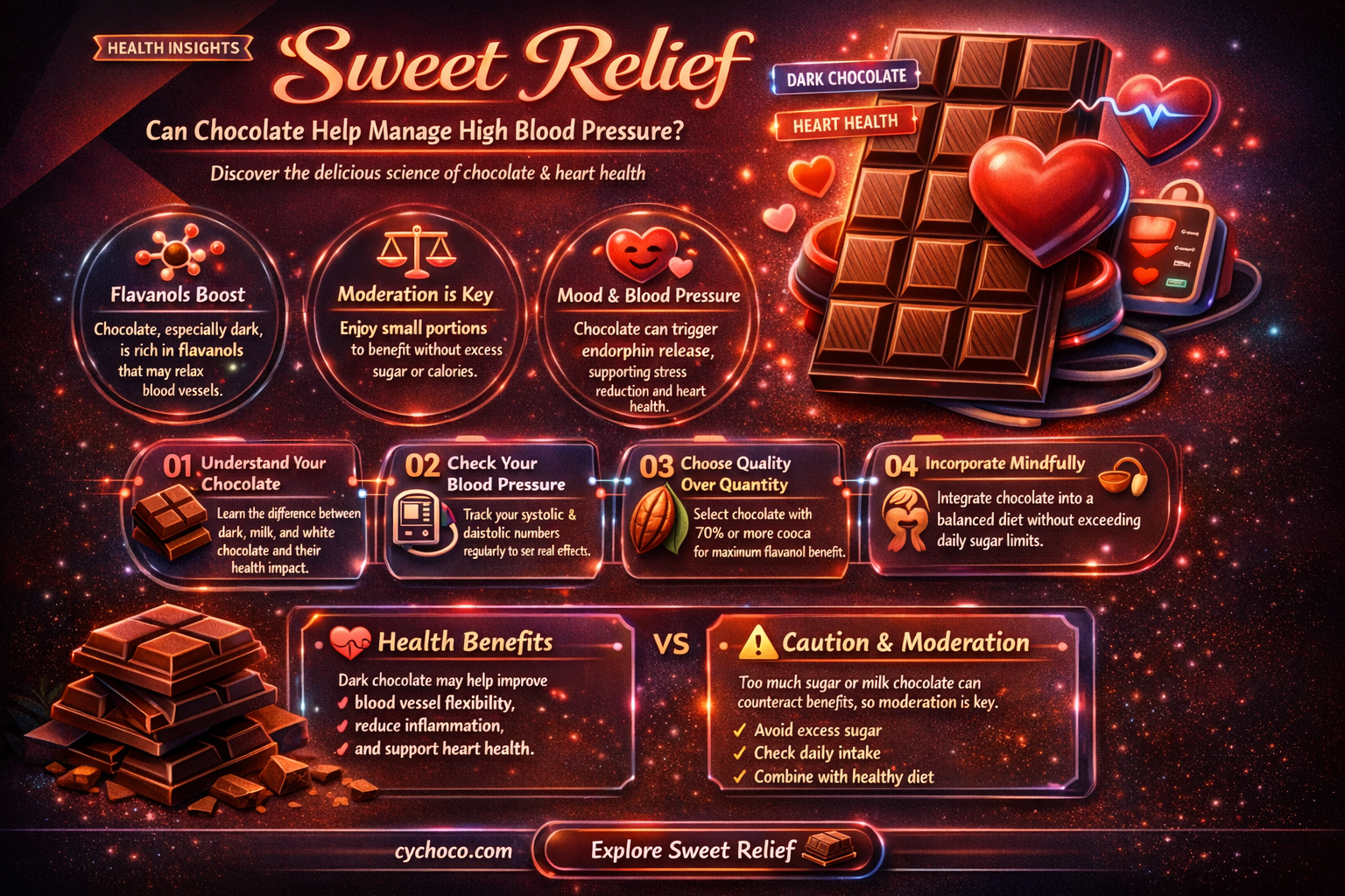 is chocolate good for high blood pressure