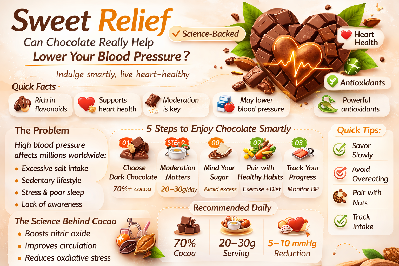 does chocolate reduce blood pressure